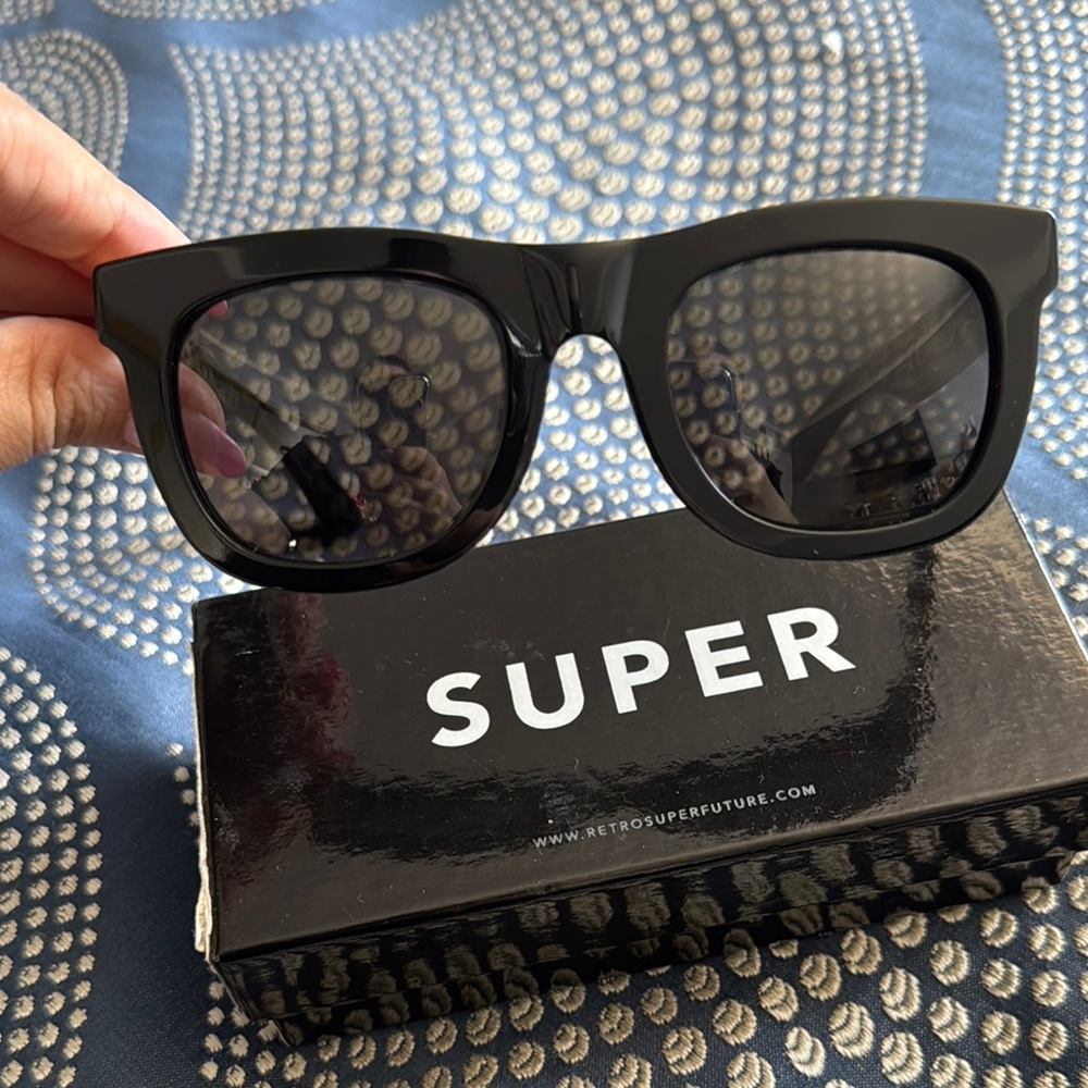 RetroSuperFuture Black and Gold Sunglasses